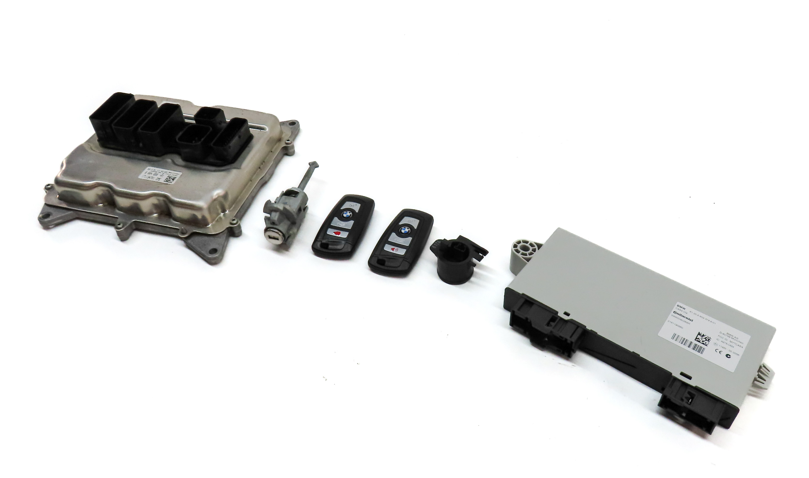 13-18 BMW 328i 428i 528i X3 X4 (F30 F32) 2.0L N26 ENGINE DME BCM MODULE KEY SET — exact item pictured
